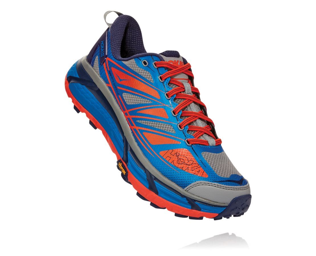 Hoka One One Mafate Speed 2 South Africa - Mens Hiking Shoes - Royal Blue / Red,JHGWT-9204